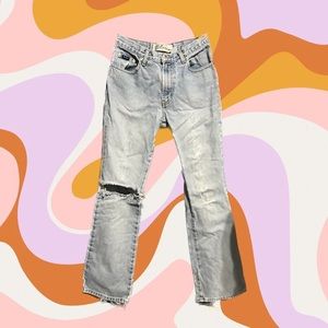 Vintage 90s express bleus jeans womens juniors 3/4 R y2k